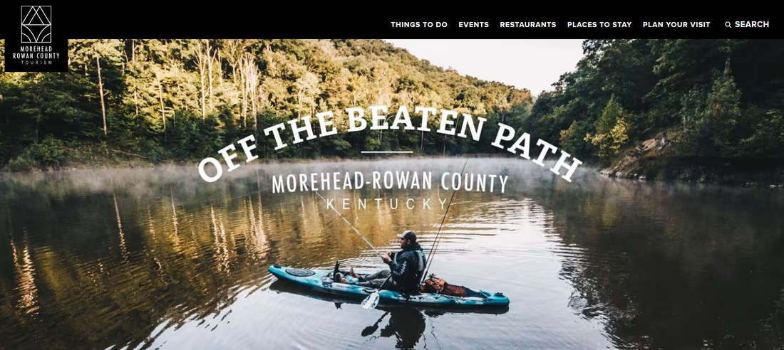 Screenshot of Morehead Rowan County Tourism website